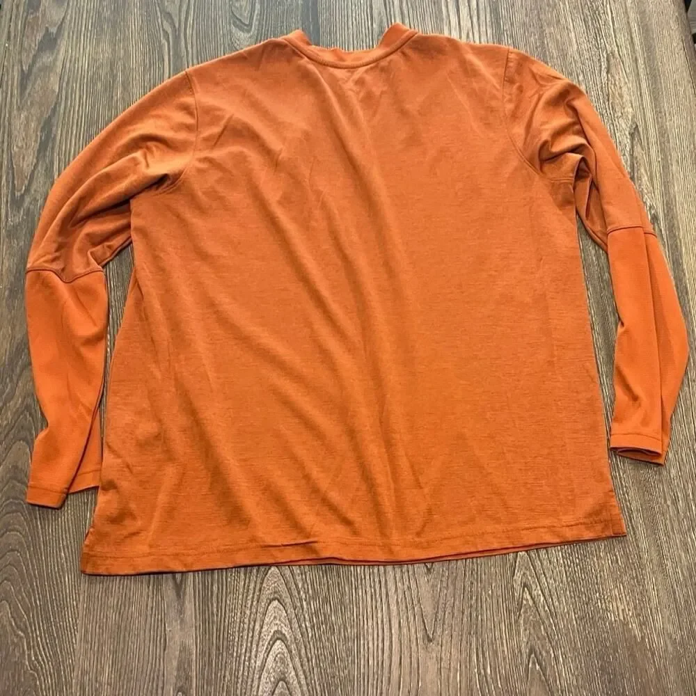 Nike Mens Dri-Fit Clemson Tigers On Field Long Sleeve Shirt Orange/White Size XL